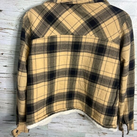 Lucky Brand Plaid Sherpa-Lined Shirt Jacket -small - Picture 6 of 7